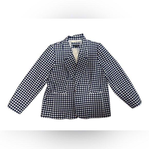 J.Crew Parke Blazer in Gingham Bi-Stretch Cotton Blend - Picture 11 of 11